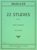 22 Studies Book Vol.1 for Clarinet. Muller, I.