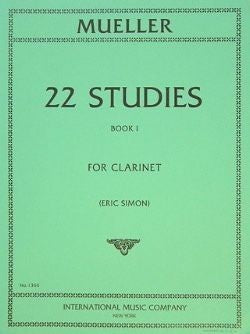22 Studies Book Vol.1 para Clarinete. Muller, I.