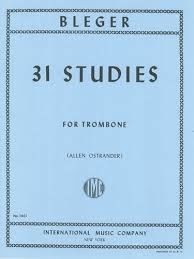 31 Studies for Trombone. Bleger, Michel / Ostrander, Allen. Ed.IMC