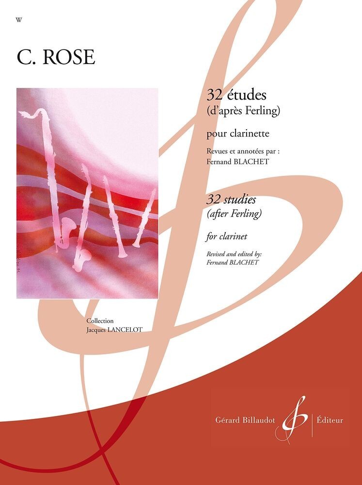 32 Etudes D'Apres Ferling para Clarinete. Rose, C