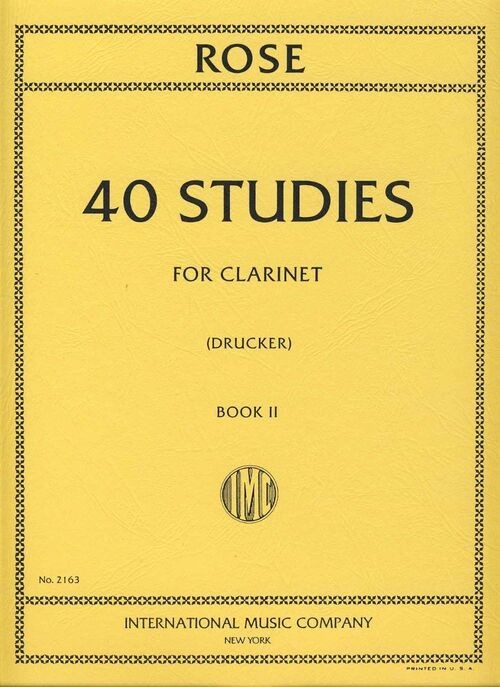 40 Estudios para Clarinete Vol.2. Rose, C., Drucker, S.