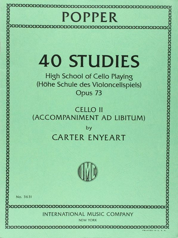 40 Studies for Cello Op. 73 No.811 Popper