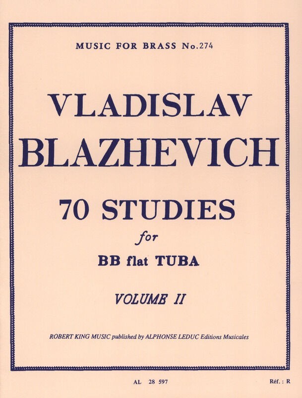 70 Studies for BB flat Tuba Vol.II. Blazhevich, Vladislav. Ed. Leduc
