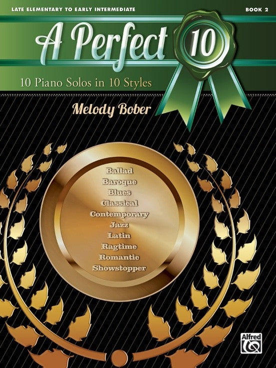 A Perfect 10 Piano Solos in 10 Styles. Book 2. Bober, melody