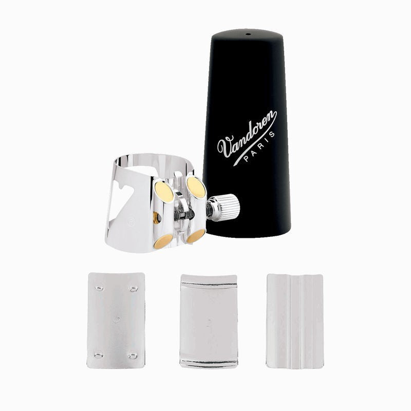 Braçadeira e Cobre-Boquilha Clarinete Sib Vandoren Optimum LC01P
