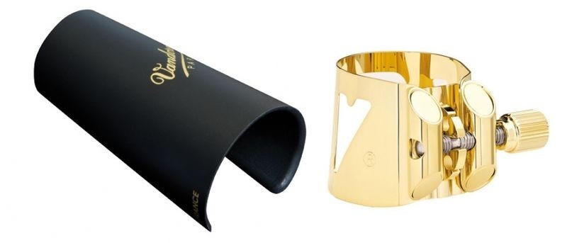 Abrazadera y Boquillero Saxofon Soprano Vandoren Optimun LC06P