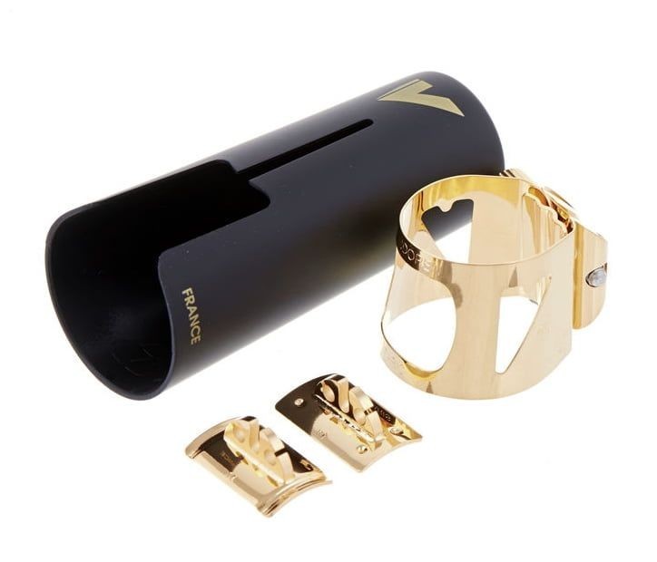 Abrazadera y Boquillero Saxofon Soprano Vandoren Optimun LC06P