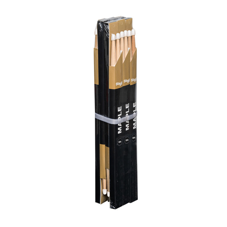 Baquetas Bateria Stagg Hickory 5AN Punta Nylon SHV5AN_06