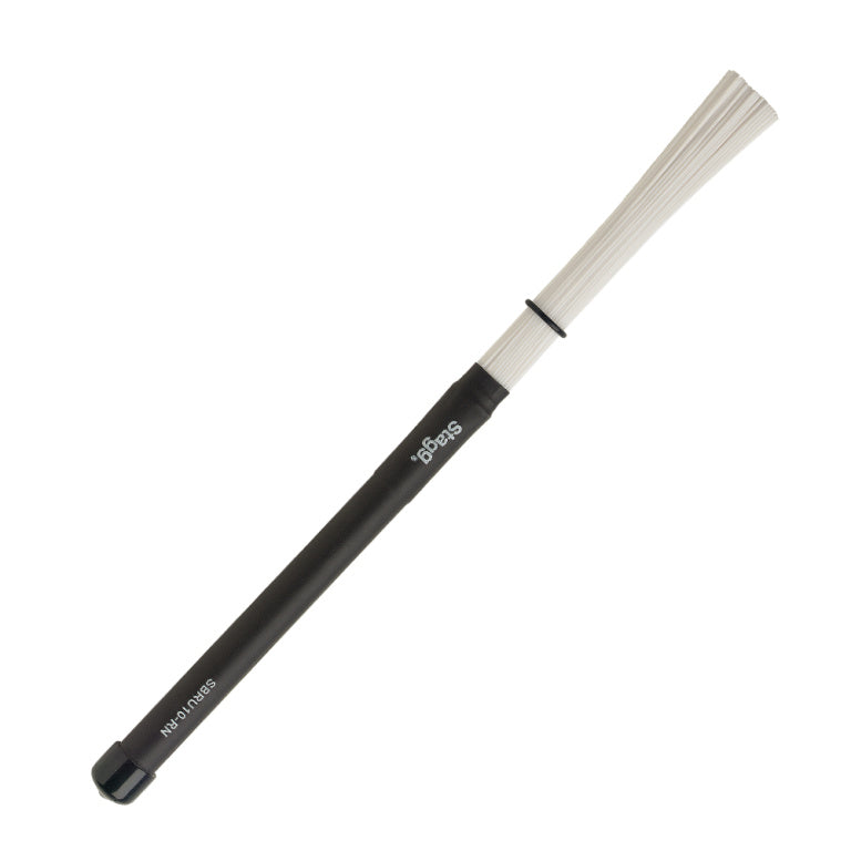 Escobillas Bateria Stagg Nylon 100 Cerdas Mango Goma SBRU10-RN_03