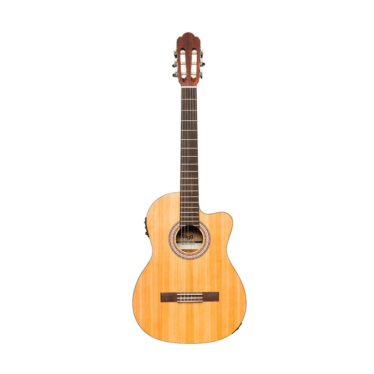 Guitarra Clasica Electrificada Stagg SCL70 TCE Cutaway Tapa Abeto_06