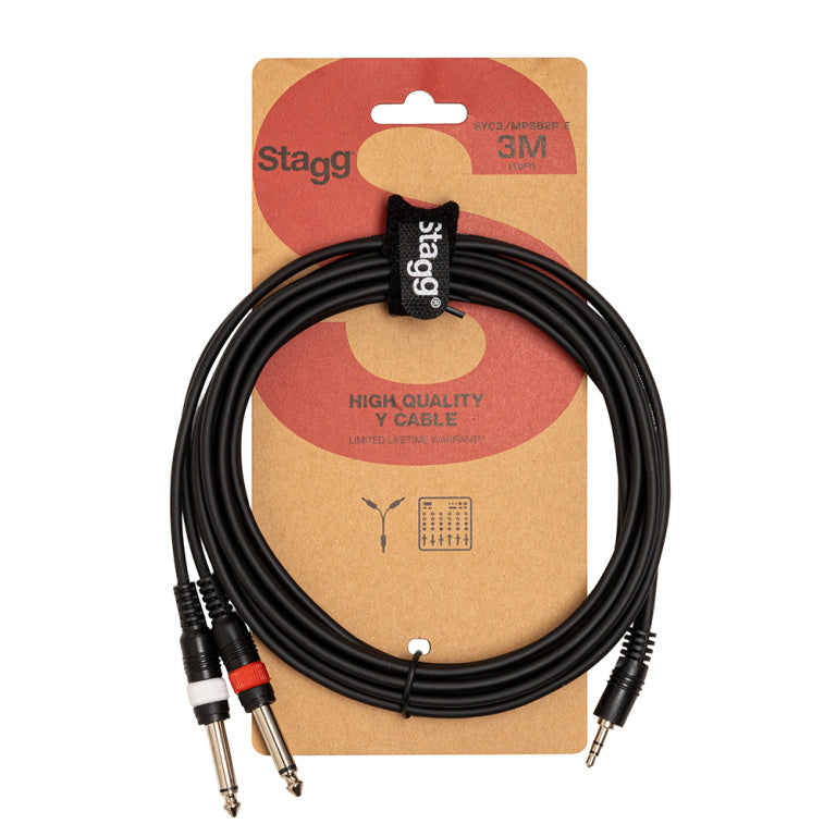 Cable Microfono Stagg Mini Jack 3m S-Series SYC3/MPSB2P E