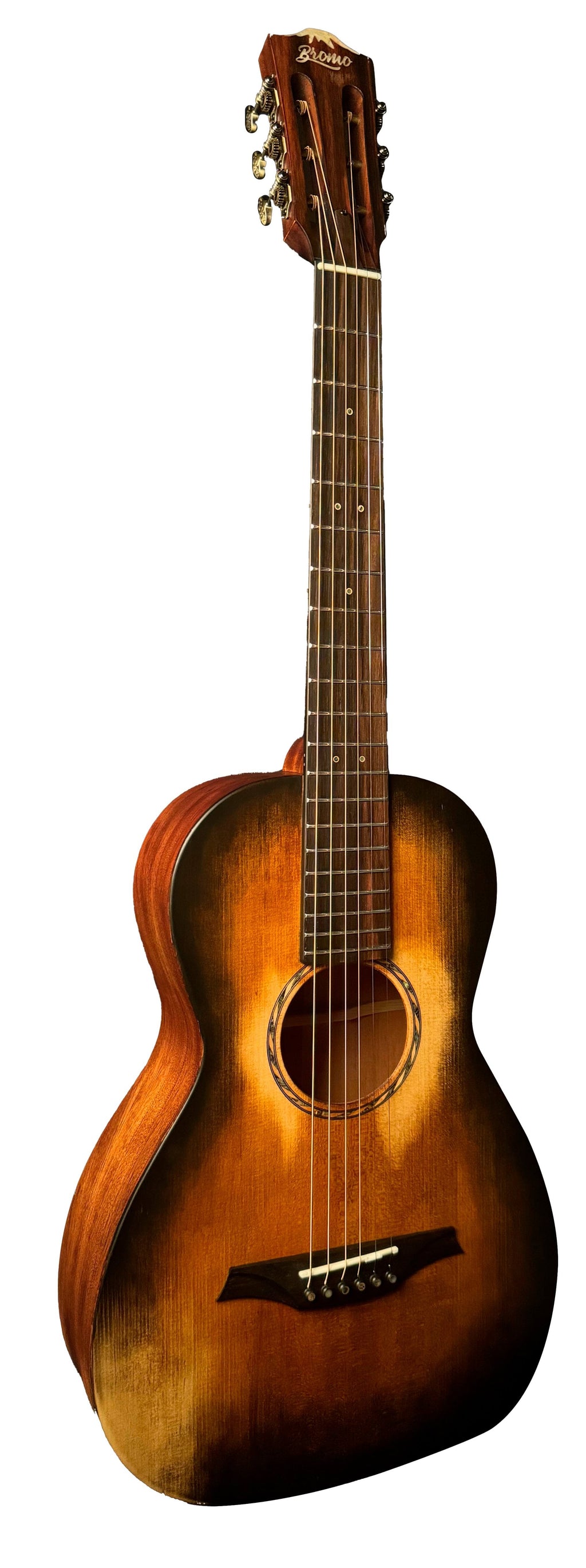 Guitarra Acustica Parlor Bromo Rocky Mountain All Solid Historic Sunburst BAR6H-HS