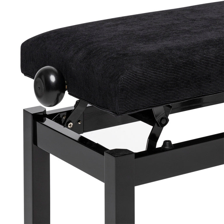 Banqueta Piano Stagg Negro Brillo Tapa Terciopelo Negro PB36 BKP VBK_05