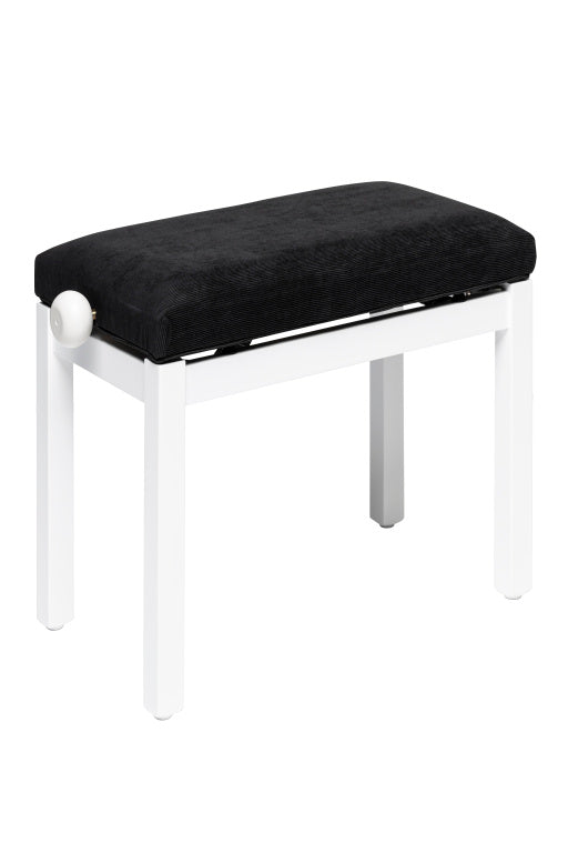 Banqueta Piano Stagg Blanco Mate Tapa Terciopelo Negro PB36 WHM VBK_01