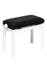 Banqueta Piano Stagg Blanco Mate Tapa Terciopelo Negro PB36 WHM VBK