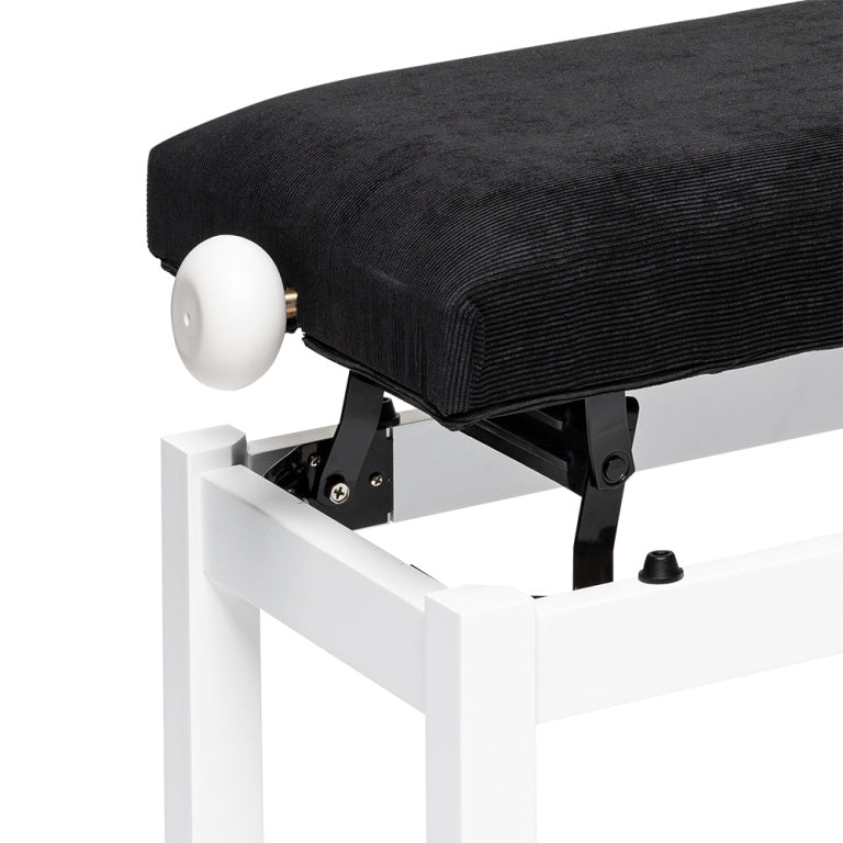 Banqueta Piano Stagg Blanco Mate Tapa Terciopelo Negro PB36 WHM VBK_03