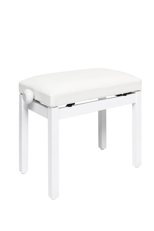 Banqueta Piano Stagg Blanco Mate Tapa Terciopelo Blanco PB36 WHM VWH_01