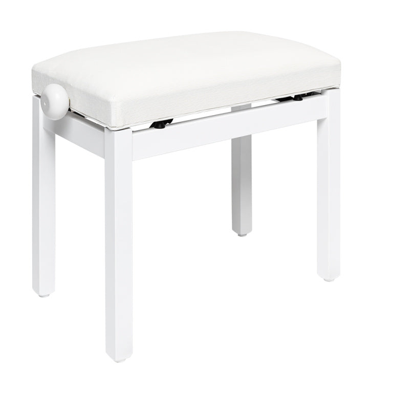 Banqueta Piano Stagg Blanco Mate Tapa Terciopelo Blanco PB36 WHM VWH_02