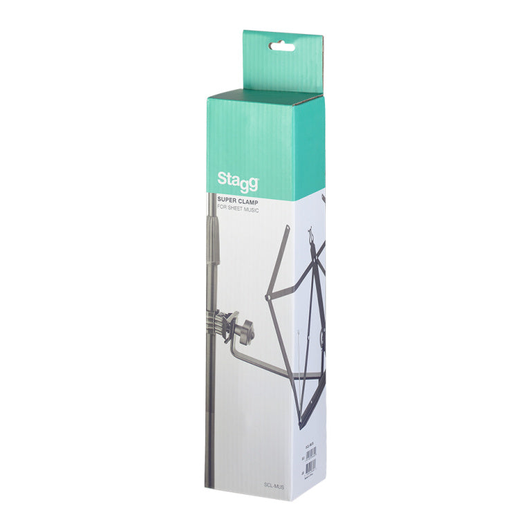 Atril Stagg Plegable con Abrazadera Diseño Lyra SCL-MUS_03