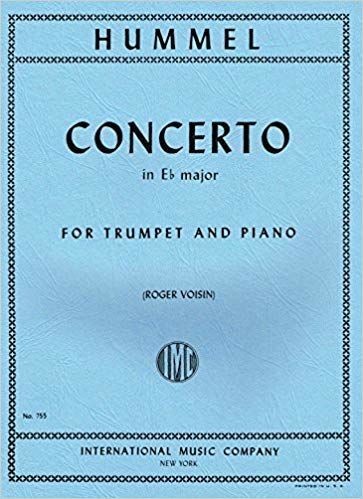 Concerto in Eb Major for Trumpet and Piano. Hummel, J. N.