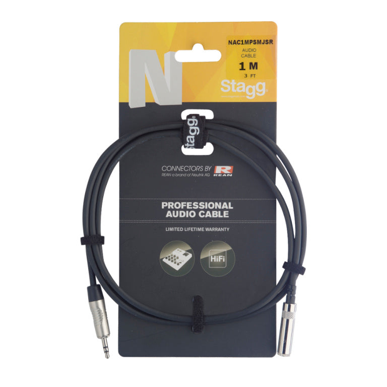 Cable Microfono Stagg Mini Jack 3m N-Series NAC3MPSMJSR