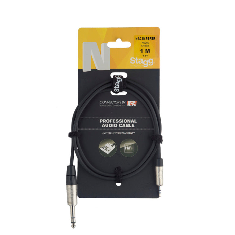 Cable Audio Stagg Mini Jack 1m N-Series NAC1MPSPSR