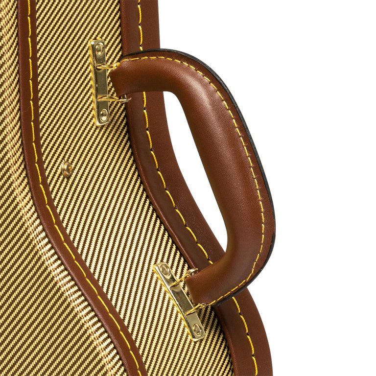 Estuche Ukelele Tenor Stagg Rigido Vintage Tweed Dorado GCX-UKT GD_05