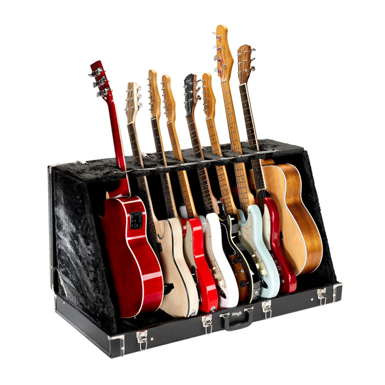 Estuche Soporte 8 Guitarras Electricas o 4 Acusticas Stagg GDC-8_12