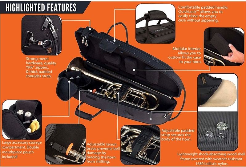 Estojo de Trombone Tenor Protec Ipac IP306CT
