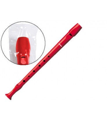 Flauta Dulce Hohner 95084RD Plastico Digitacion Alemana 1 Pieza Roja