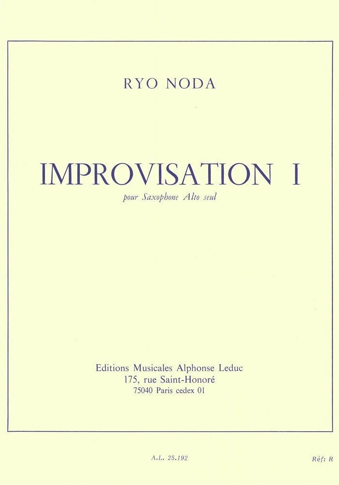 Improvisation I. Noda, Ryo. Ed. Leduc