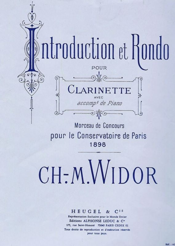 Introduction et Rondo Op.72. Widor, C.M.