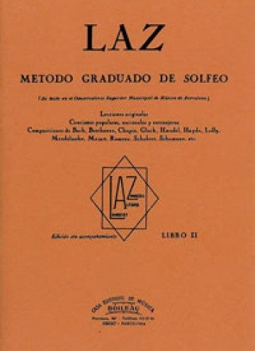 LAZ Metodo de Solfeo. Lambert Alfonso Zamacois. Vol II
