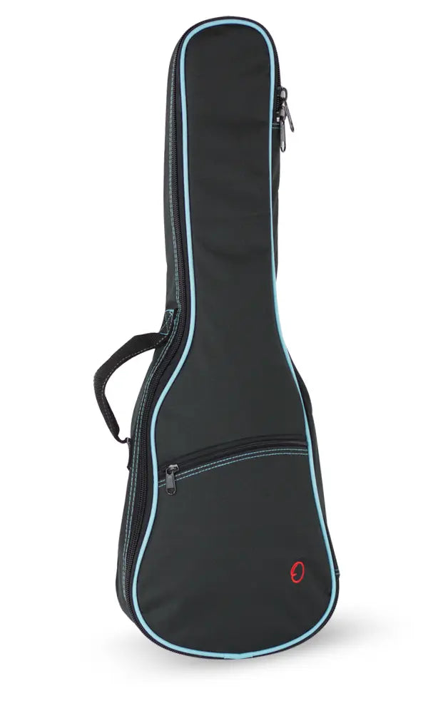 Funda Ukelele Concierto Ortola Ref. 33 Mochila sin Logo Negro Vivo Turquesa