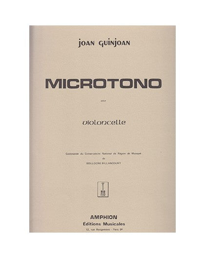 Microtono Violoncelle. Guinjoan, Joan