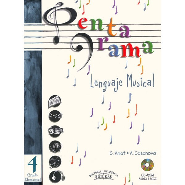 Pentagrama Lenguaje Musical Elemental Vol. 4 CD. Amat, Casanova