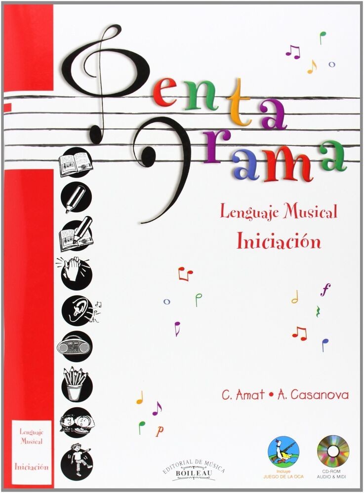 Pentagrama Lenguaje Musical Iniciacion Elemental Vol. 1 CD. Amat, Casanova