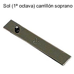 Lamina Carrillon Soprano Samba Sol 1a Octava 3632SM