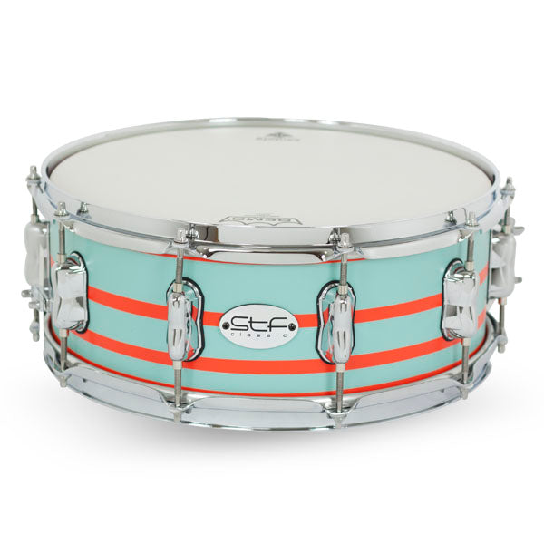Caja Master Abedul STF Classic 14x5.6" Turquesa Franjas Naranja II Opaco Ref. STF0800