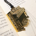 Punto de Libro Piano Dorado