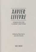 Sonata N.6 for Clarinet and Piano. Lefèvre, X.