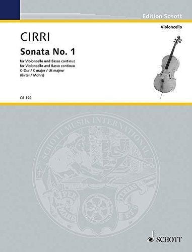 Sonata No.1 for Violoncello and Basso Continuo. Cirri, G.