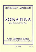 Sonatina pour Clarinette Sib et Piano. Martinu, B.