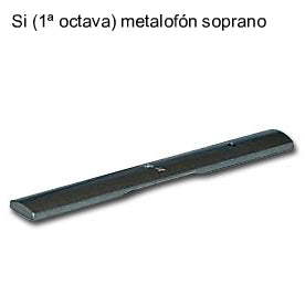 Lamina Metalofono Soprano Samba Si 1a Octava 3744SM