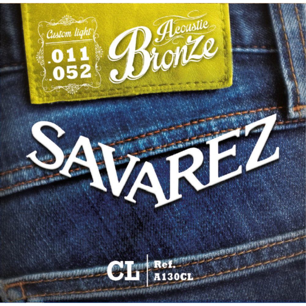 Juego Cuerdas Guitarra Acustica Savarez A130CL Bronze 011-052