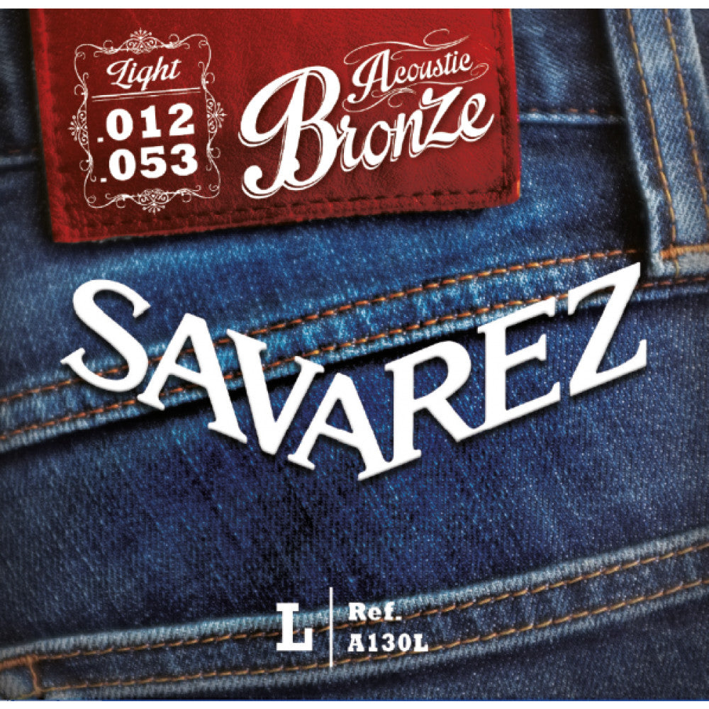 Juego Cuerdas Guitarra Acustica Savarez A130L Bronze 012-053