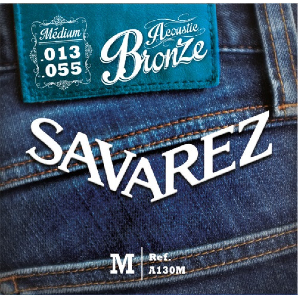 Juego Cuerdas Guitarra Acustica Savarez A130M Bronze 013-055