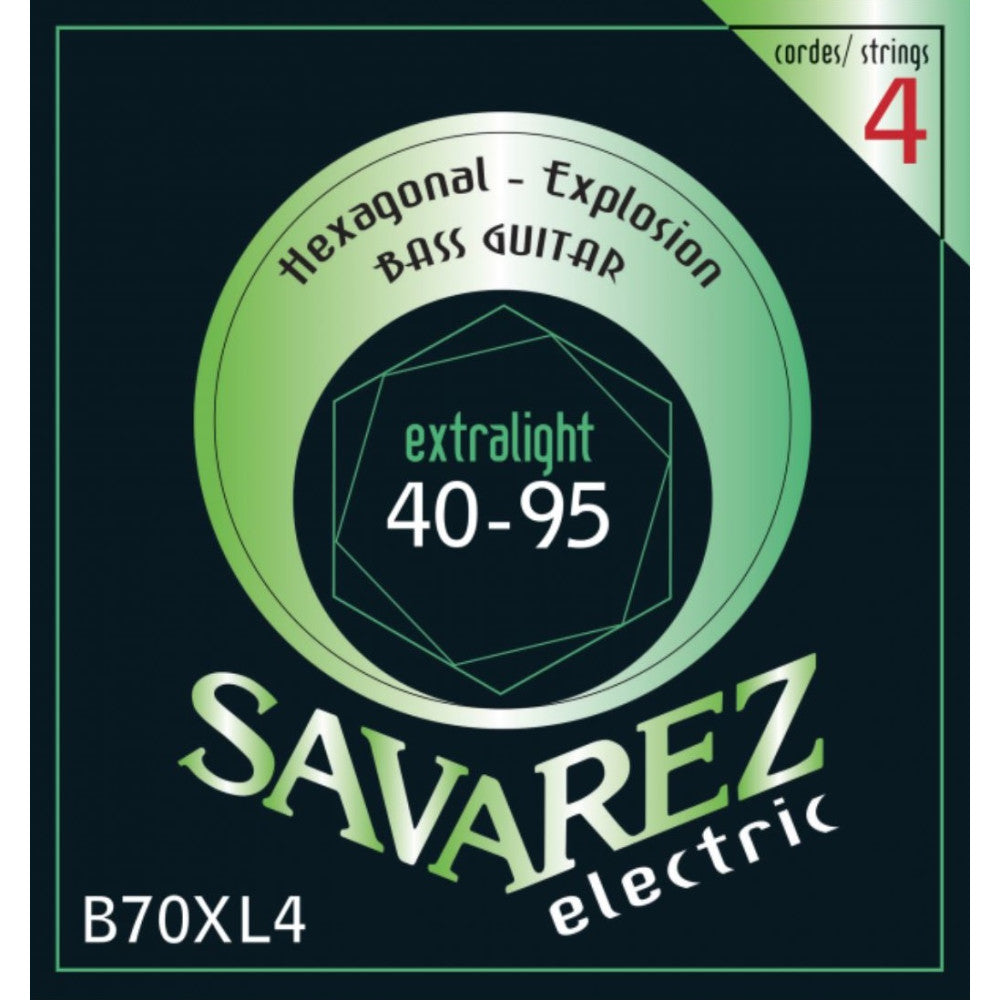 Juego Cuerdas Bajo Electrico Savarez Hexagonal B70XL4 040-095