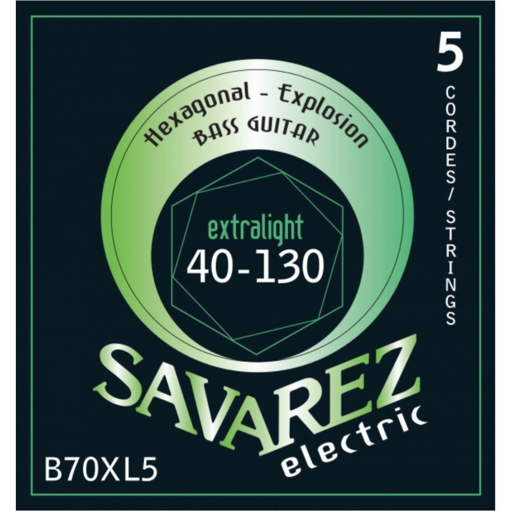Juego Cuerdas Bajo Electrico Savarez Hexagonal B70XL5 040-130