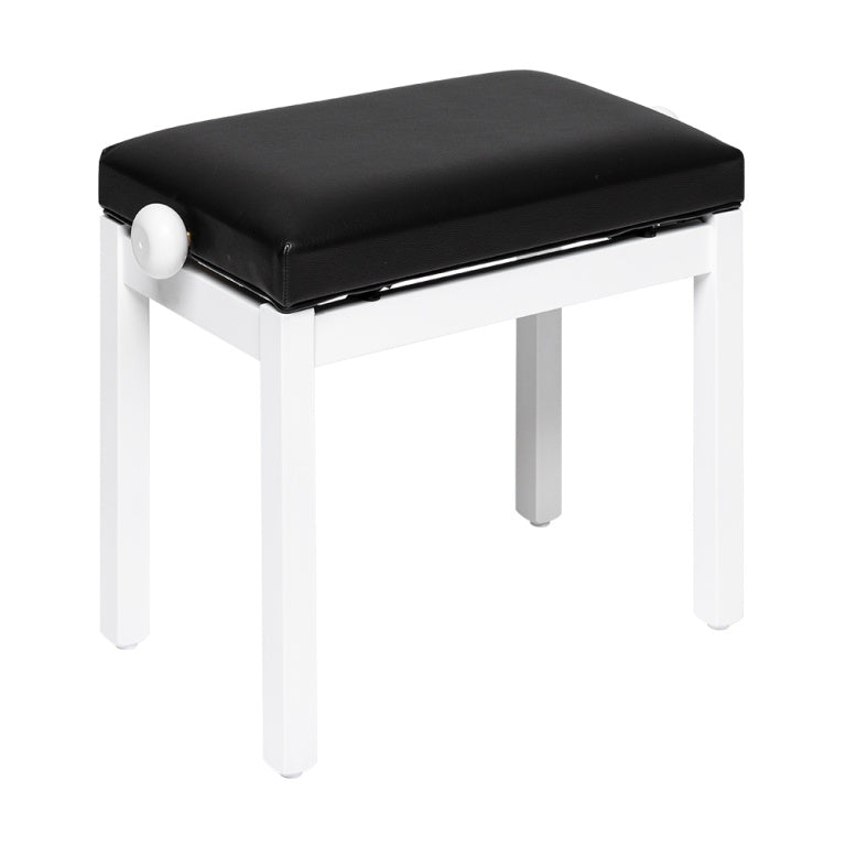 Banqueta Piano Stagg Blanco Mate Tapa Vinilo Negro PB36 WHM SBK_02